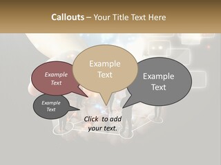 Virtual People And Connections PowerPoint Template