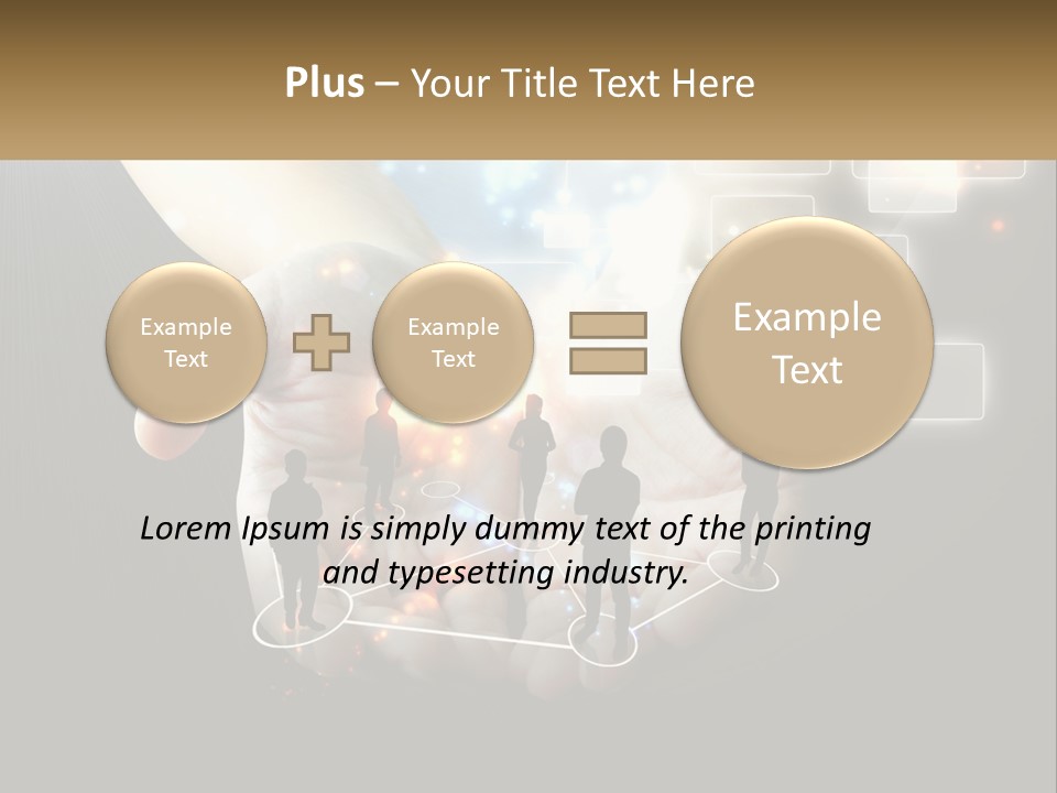 Virtual People And Connections PowerPoint Template