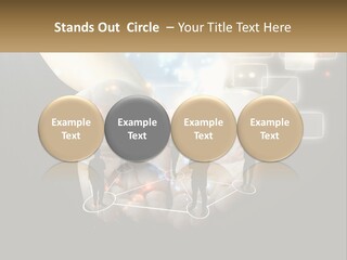 Virtual People And Connections PowerPoint Template