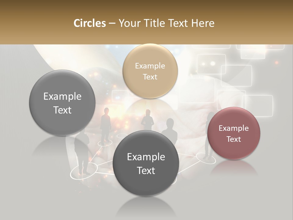 Virtual People And Connections PowerPoint Template