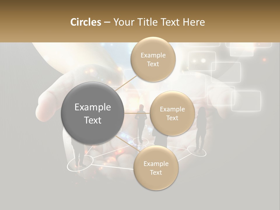 Virtual People And Connections PowerPoint Template