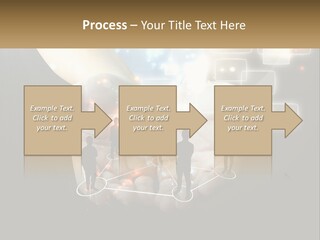 Virtual People And Connections PowerPoint Template