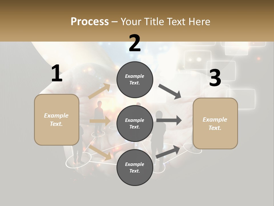 Virtual People And Connections PowerPoint Template