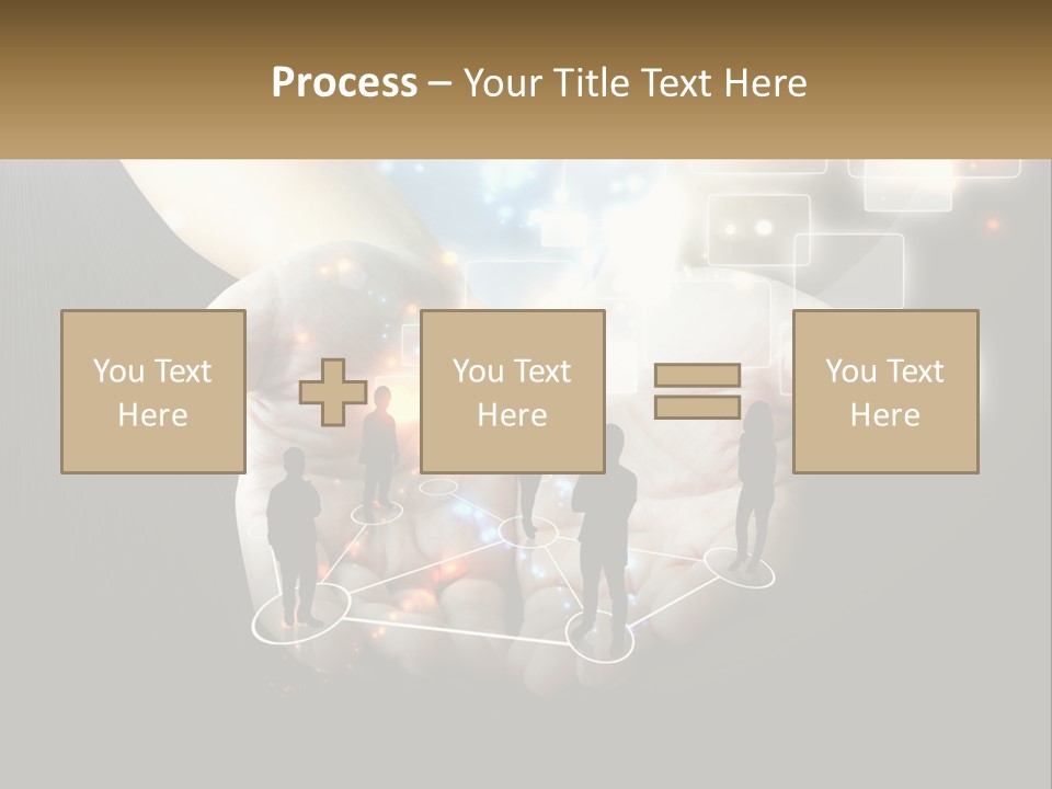 Virtual People And Connections PowerPoint Template
