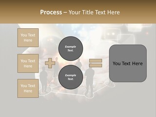 Virtual People And Connections PowerPoint Template