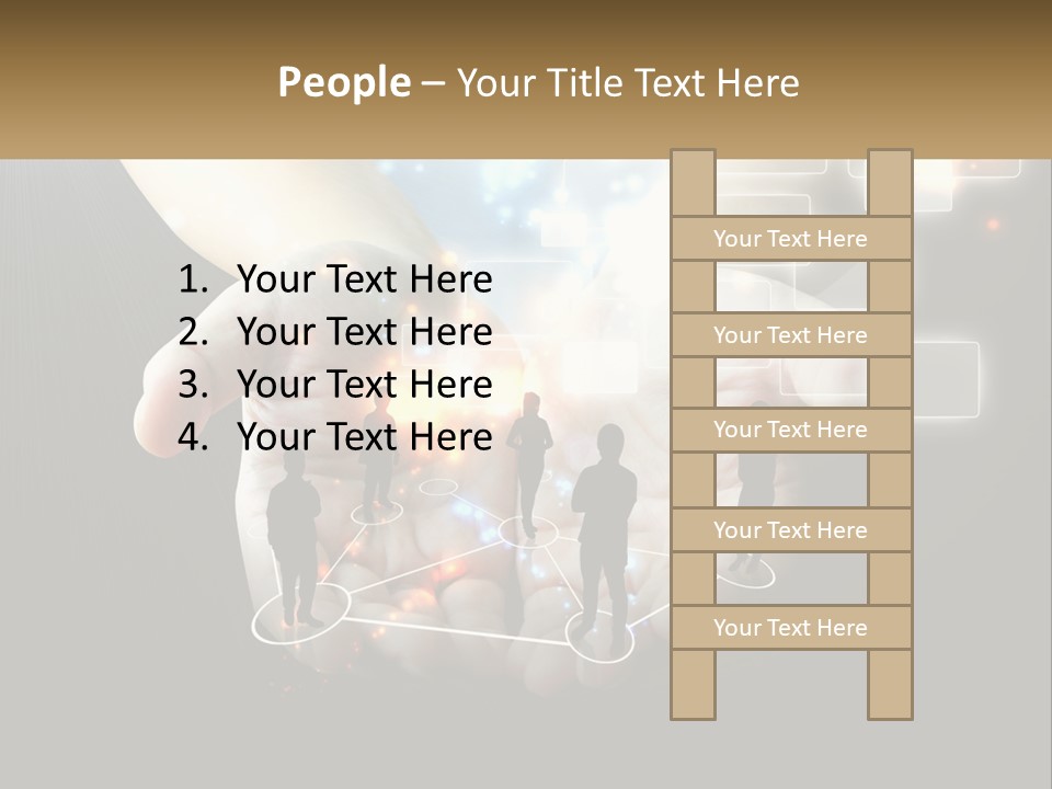 Virtual People And Connections PowerPoint Template