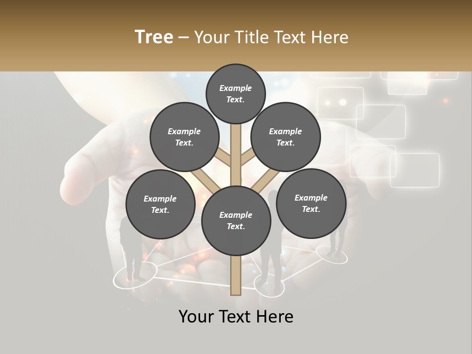 Virtual People And Connections PowerPoint Template
