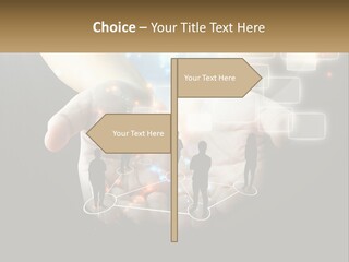 Virtual People And Connections PowerPoint Template