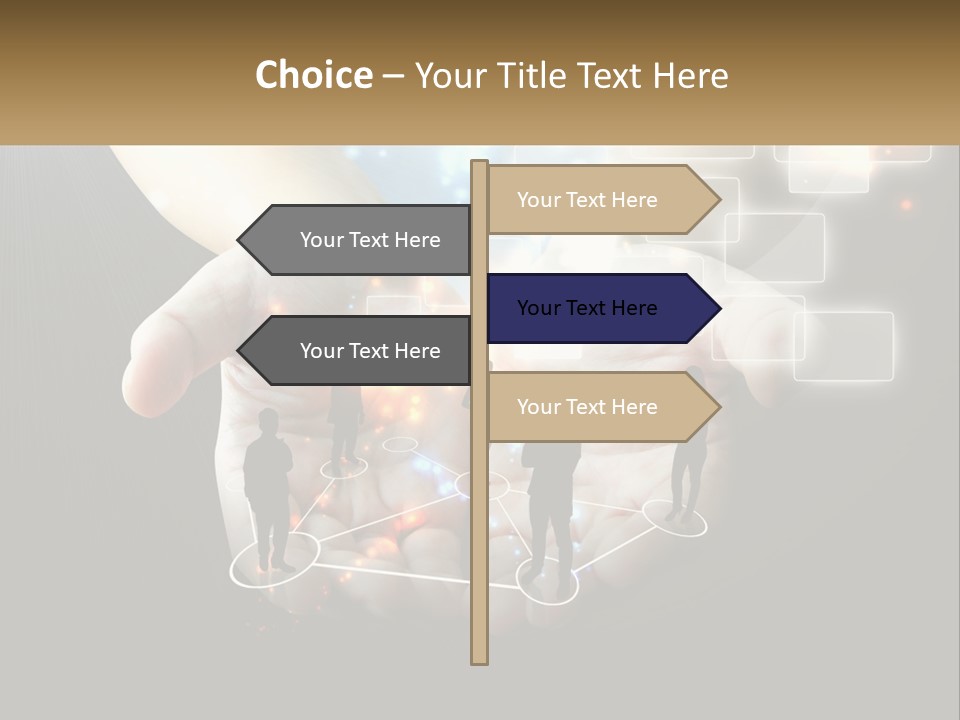 Virtual People And Connections PowerPoint Template