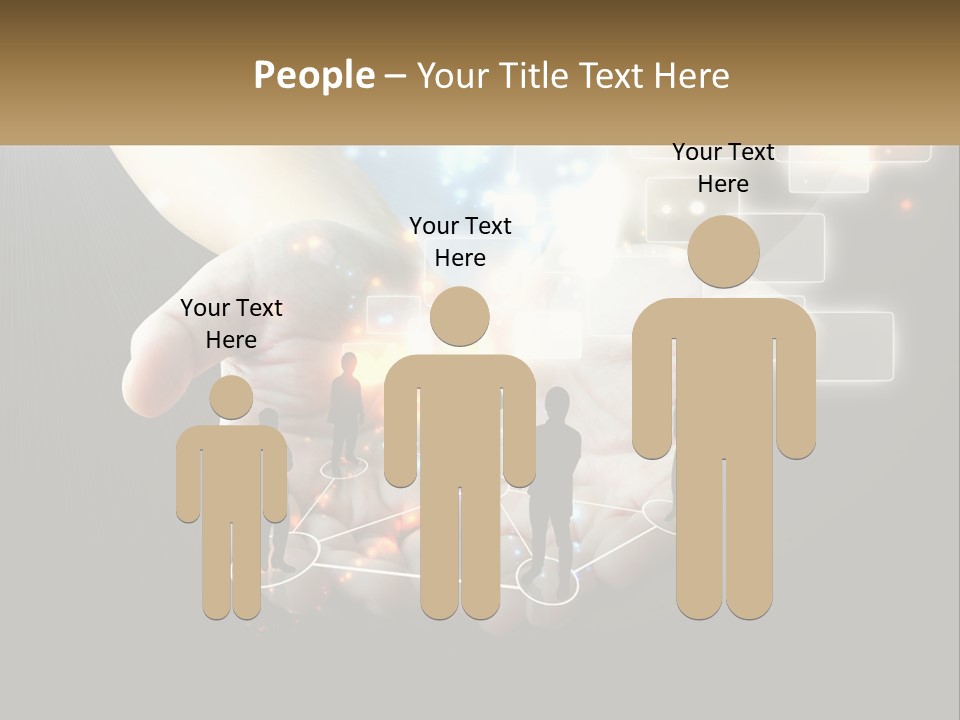Virtual People And Connections PowerPoint Template