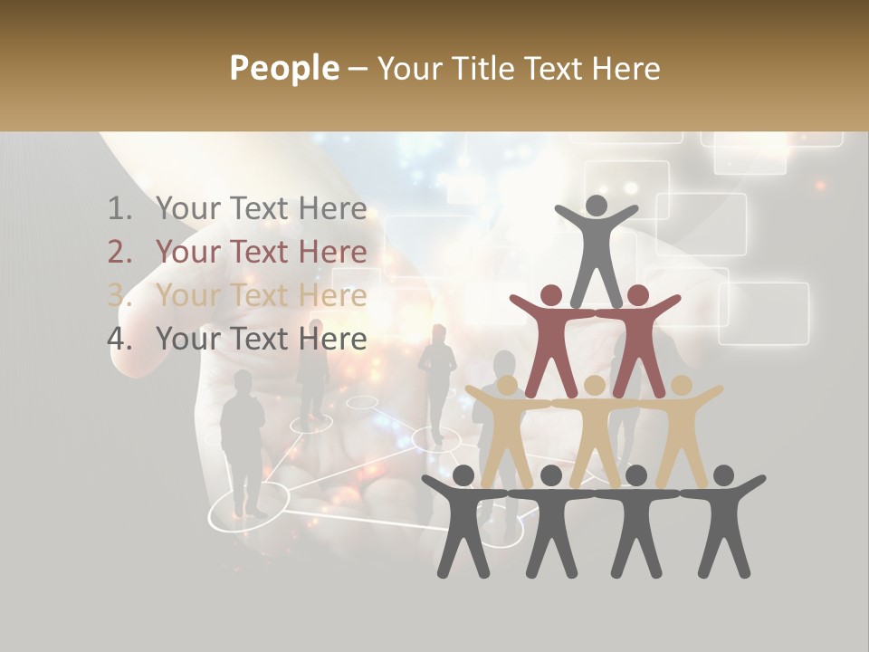 Virtual People And Connections PowerPoint Template