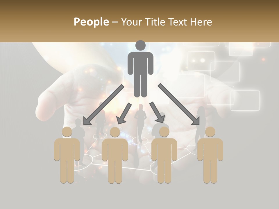 Virtual People And Connections PowerPoint Template