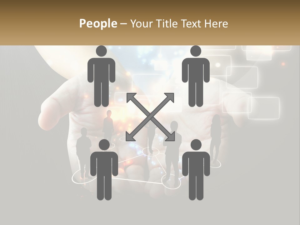Virtual People And Connections PowerPoint Template