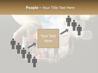 Virtual People And Connections PowerPoint Template