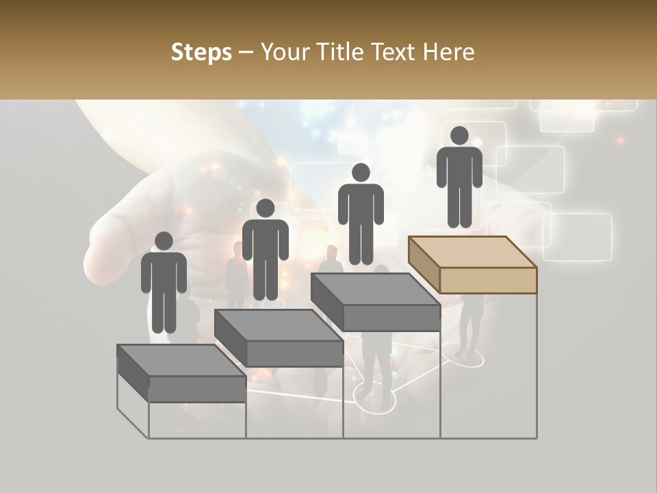 Virtual People And Connections PowerPoint Template