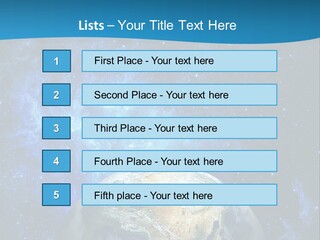 Planet Earth From Space PowerPoint Template