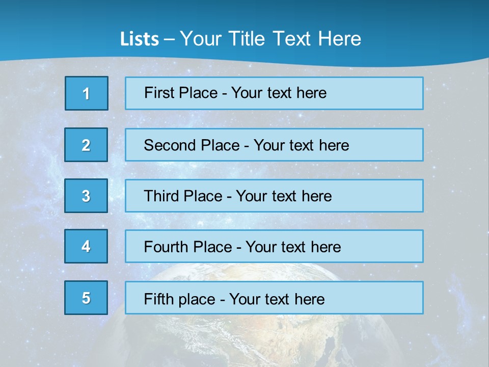 Planet Earth From Space PowerPoint Template