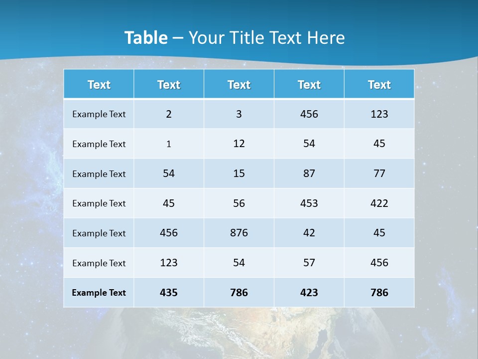 Planet Earth From Space PowerPoint Template
