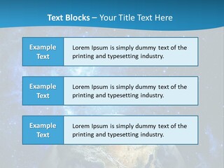 Planet Earth From Space PowerPoint Template