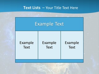 Planet Earth From Space PowerPoint Template
