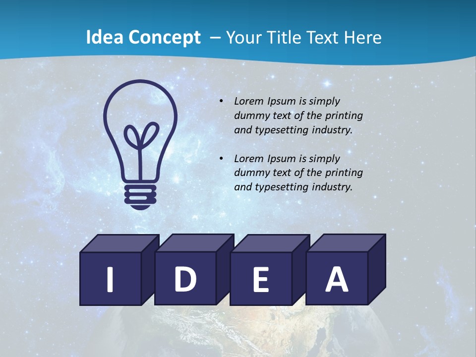 Planet Earth From Space PowerPoint Template