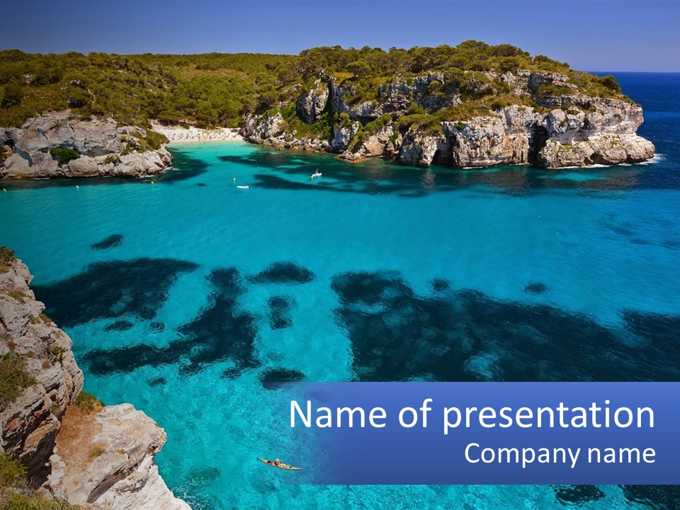 An Island In The Ocean PowerPoint Template