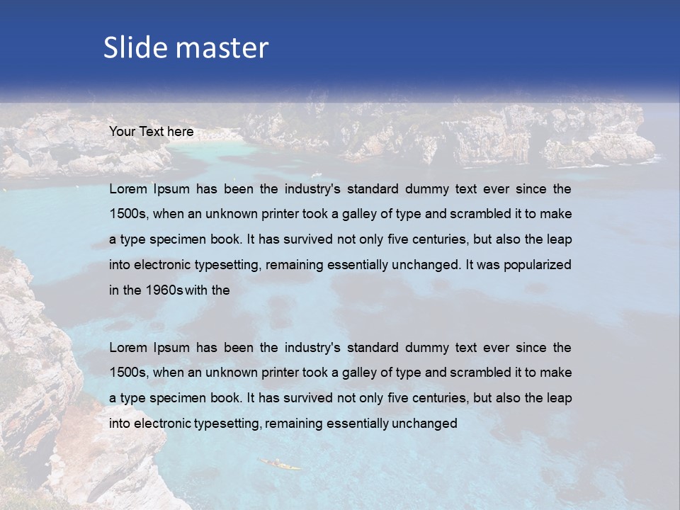 An Island In The Ocean PowerPoint Template