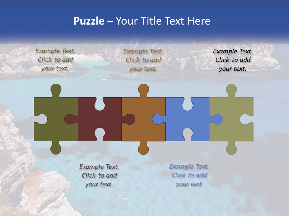 An Island In The Ocean PowerPoint Template