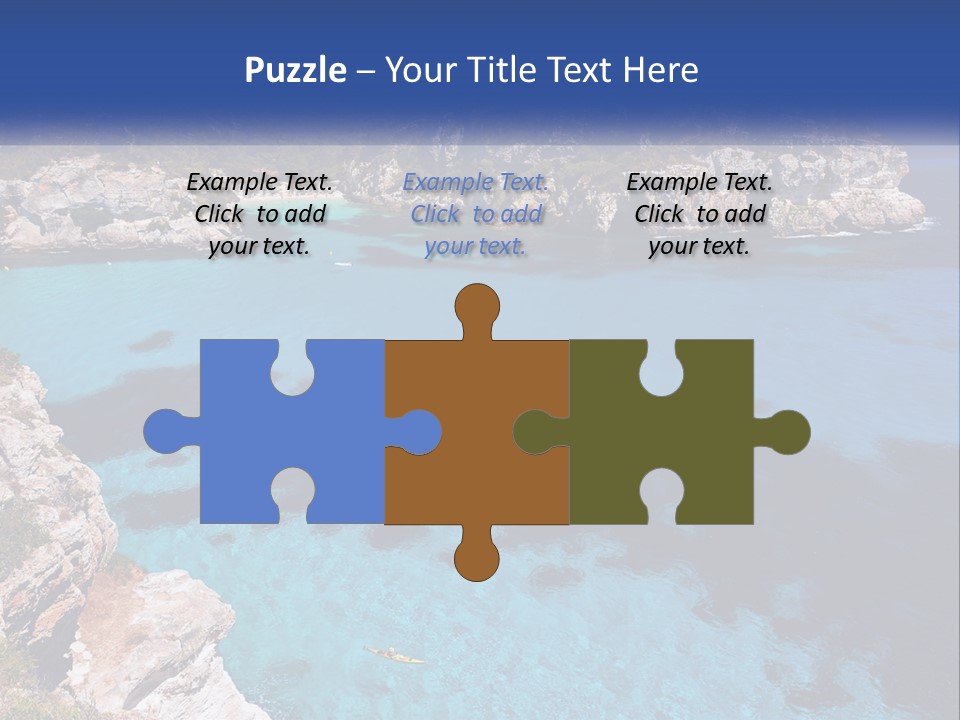 An Island In The Ocean PowerPoint Template