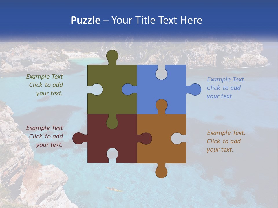 An Island In The Ocean PowerPoint Template