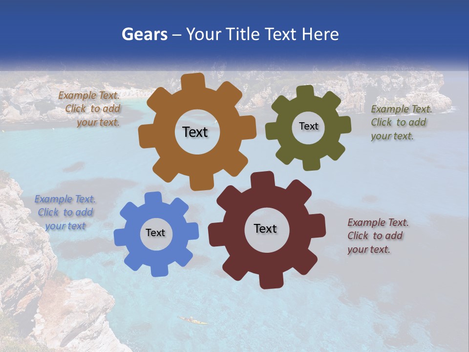 An Island In The Ocean PowerPoint Template