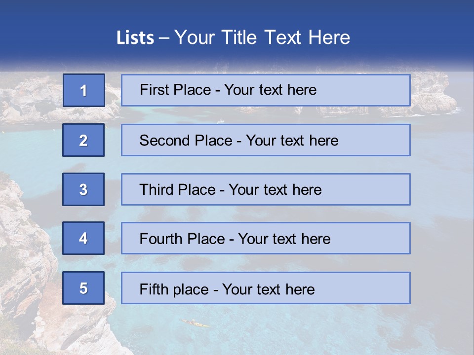 An Island In The Ocean PowerPoint Template