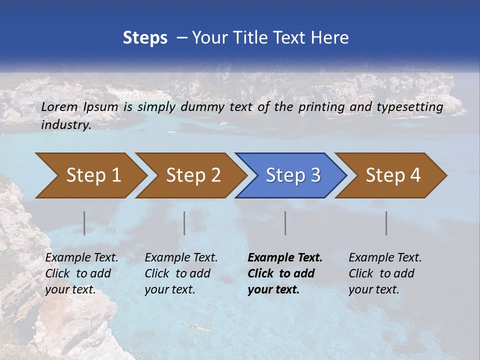 An Island In The Ocean PowerPoint Template