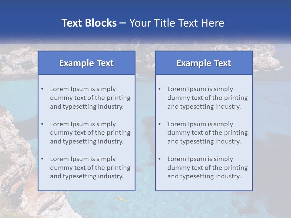 An Island In The Ocean PowerPoint Template