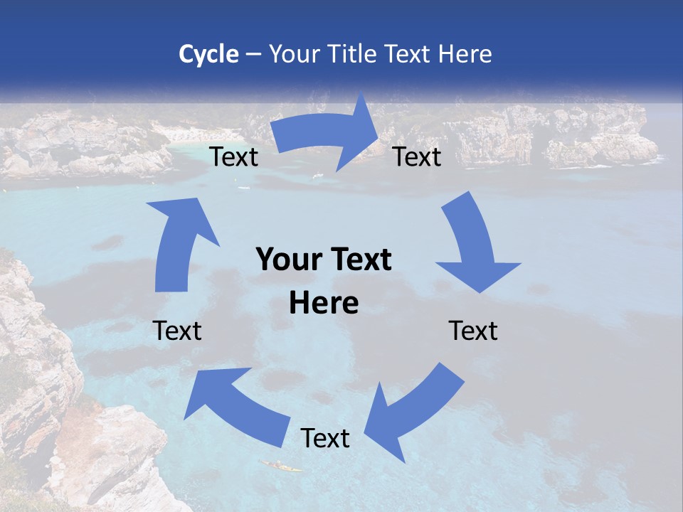 An Island In The Ocean PowerPoint Template