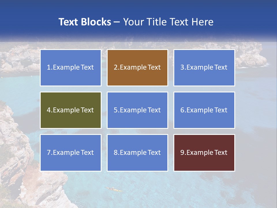 An Island In The Ocean PowerPoint Template