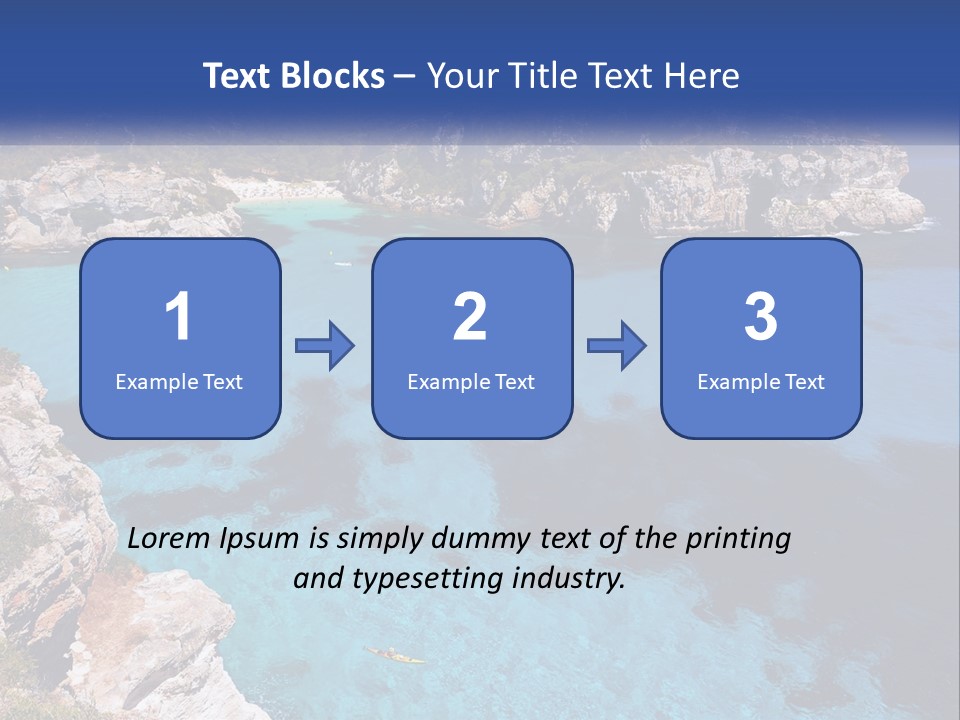 An Island In The Ocean PowerPoint Template