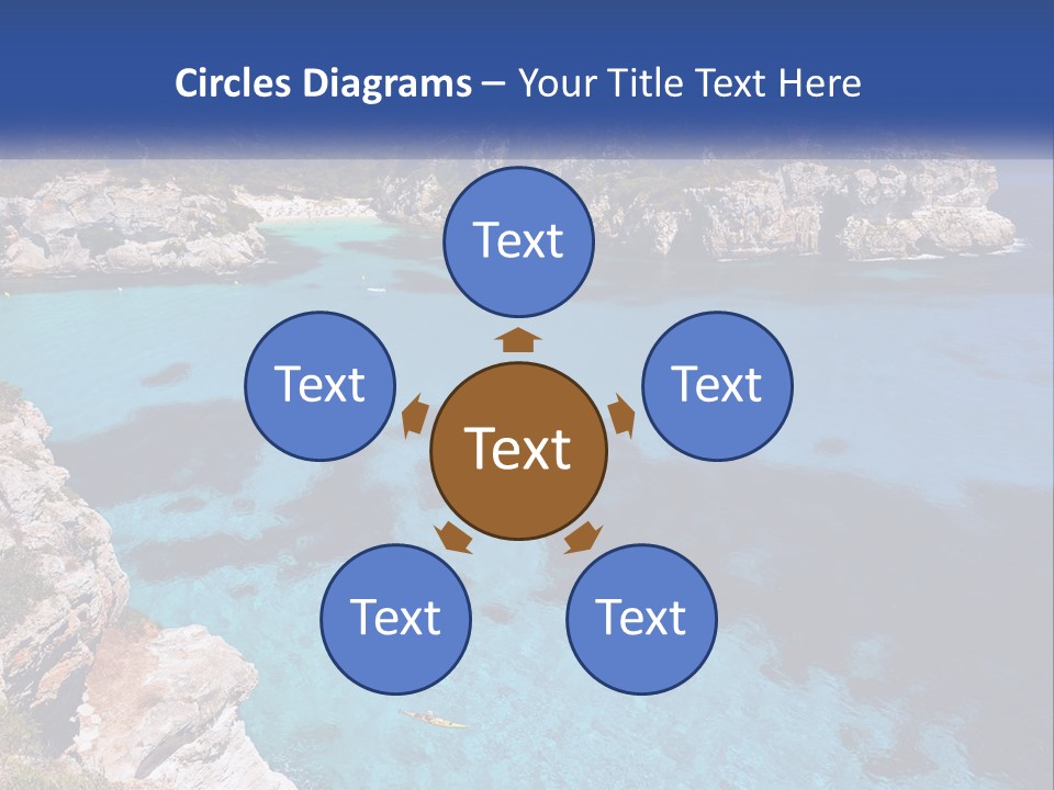 An Island In The Ocean PowerPoint Template