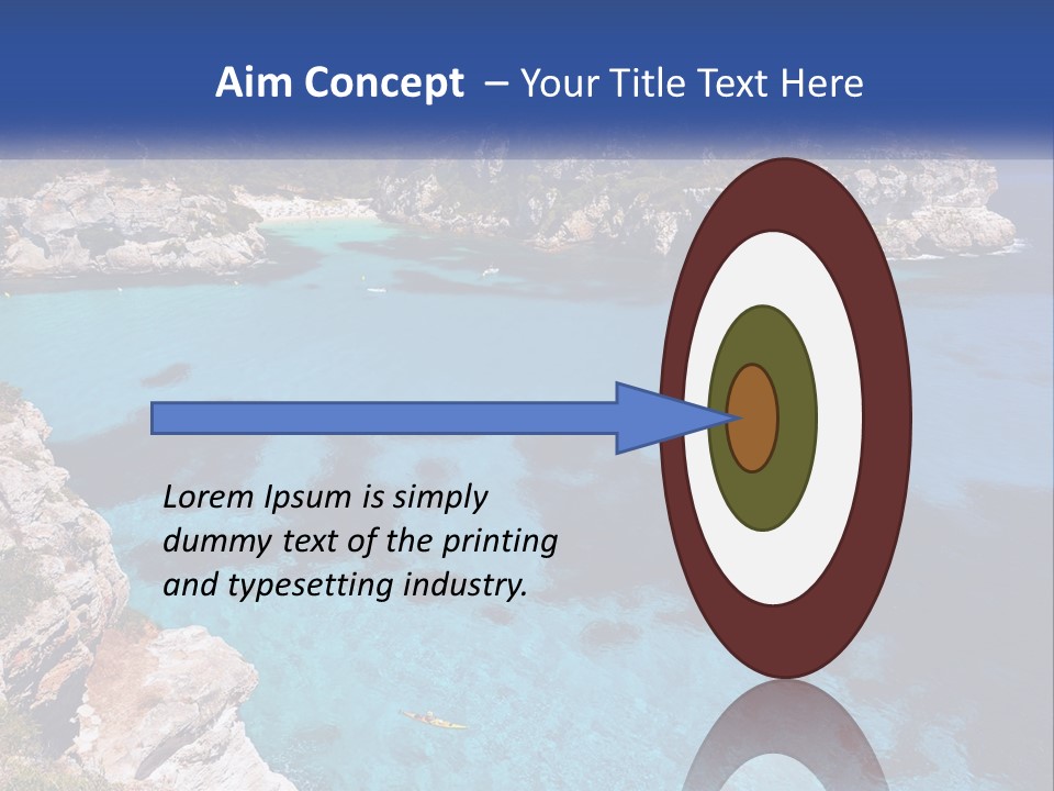An Island In The Ocean PowerPoint Template