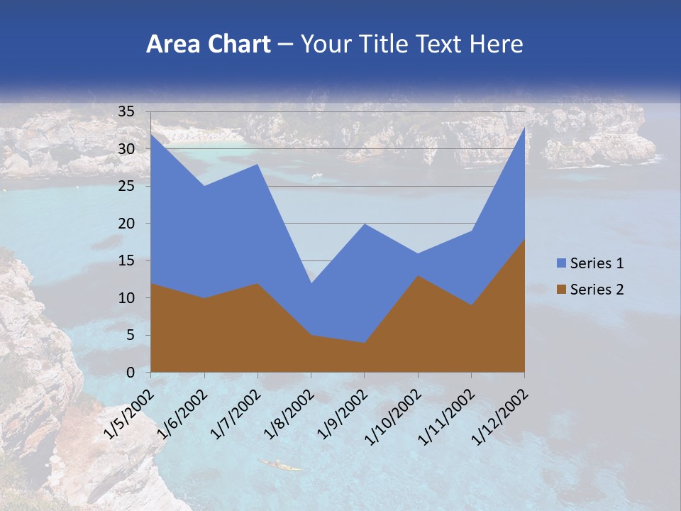 An Island In The Ocean PowerPoint Template
