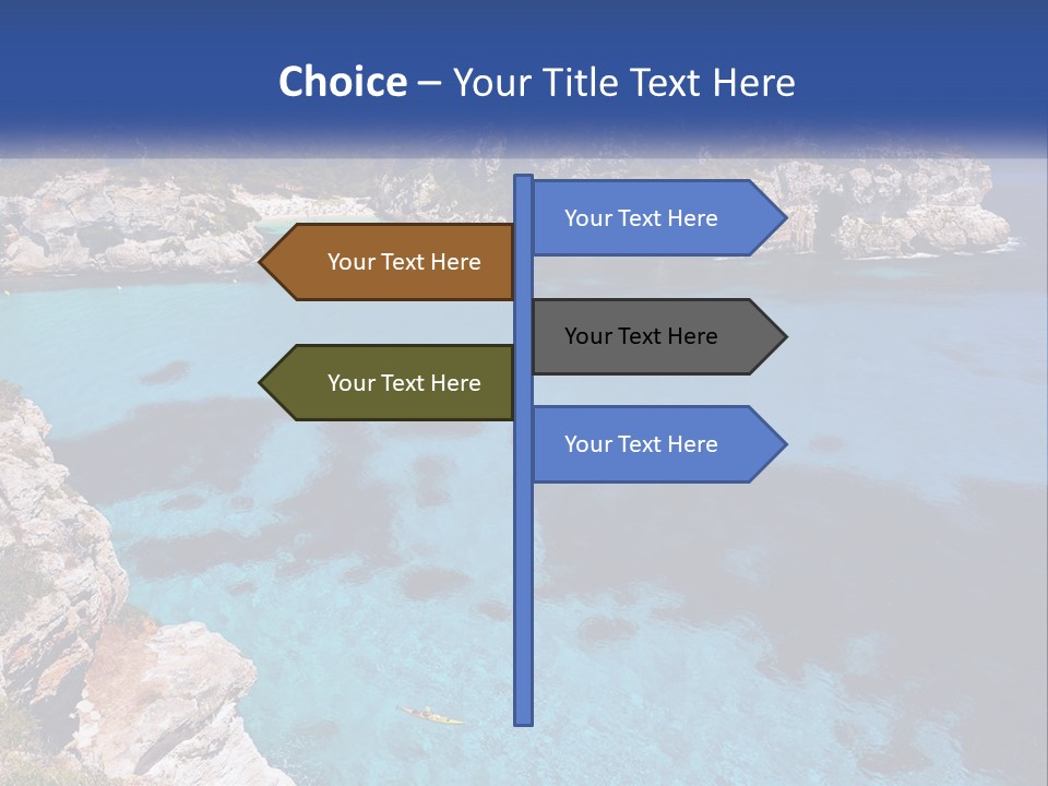 An Island In The Ocean PowerPoint Template