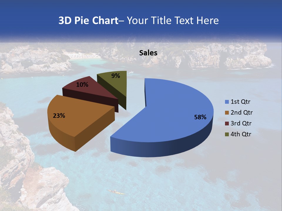 An Island In The Ocean PowerPoint Template