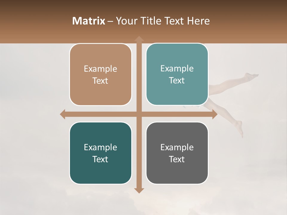 Girl Flying In The Sky PowerPoint Template