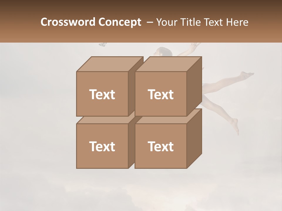 Girl Flying In The Sky PowerPoint Template