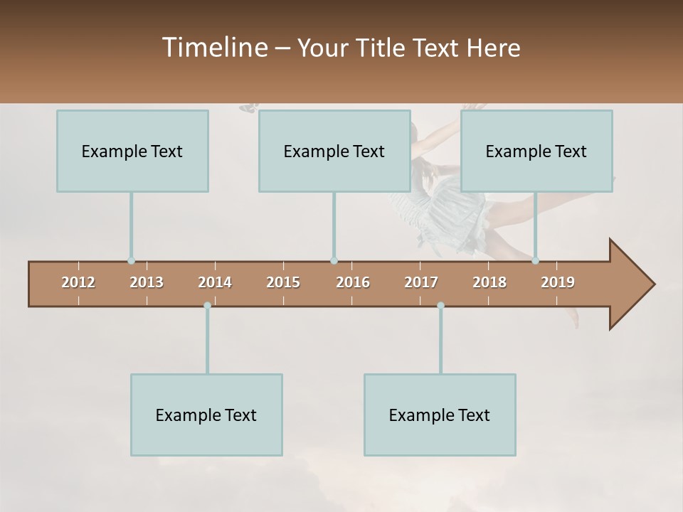 Girl Flying In The Sky PowerPoint Template