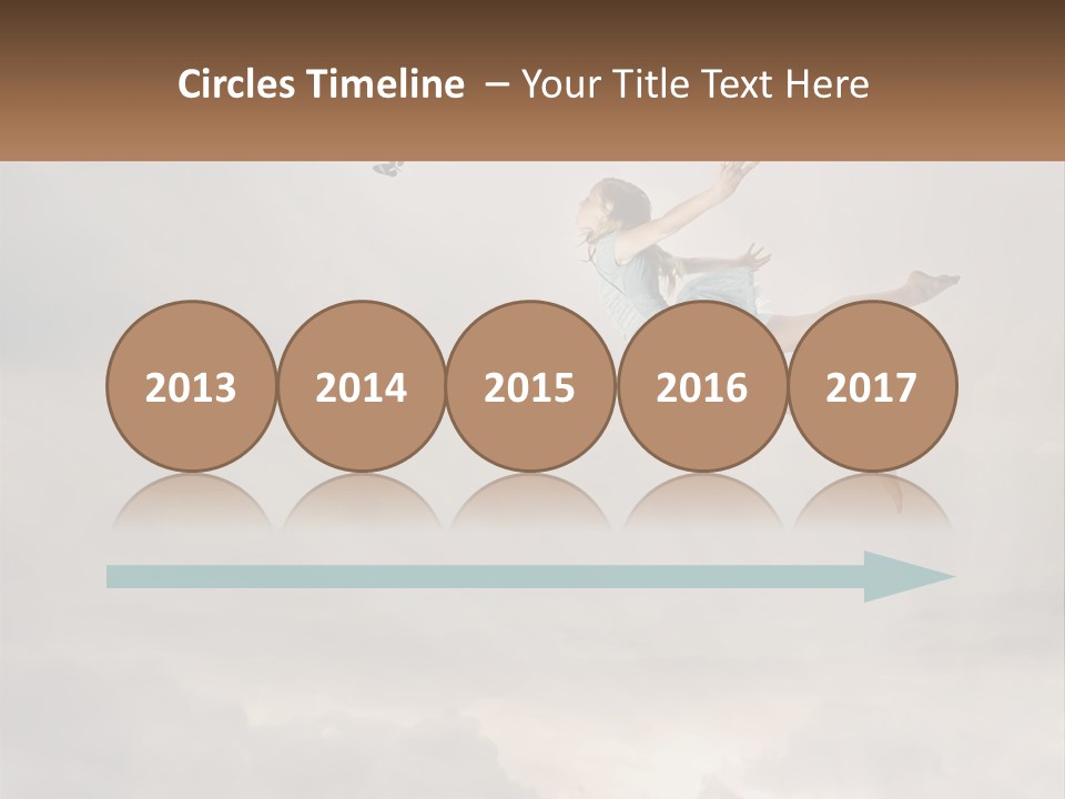 Girl Flying In The Sky PowerPoint Template