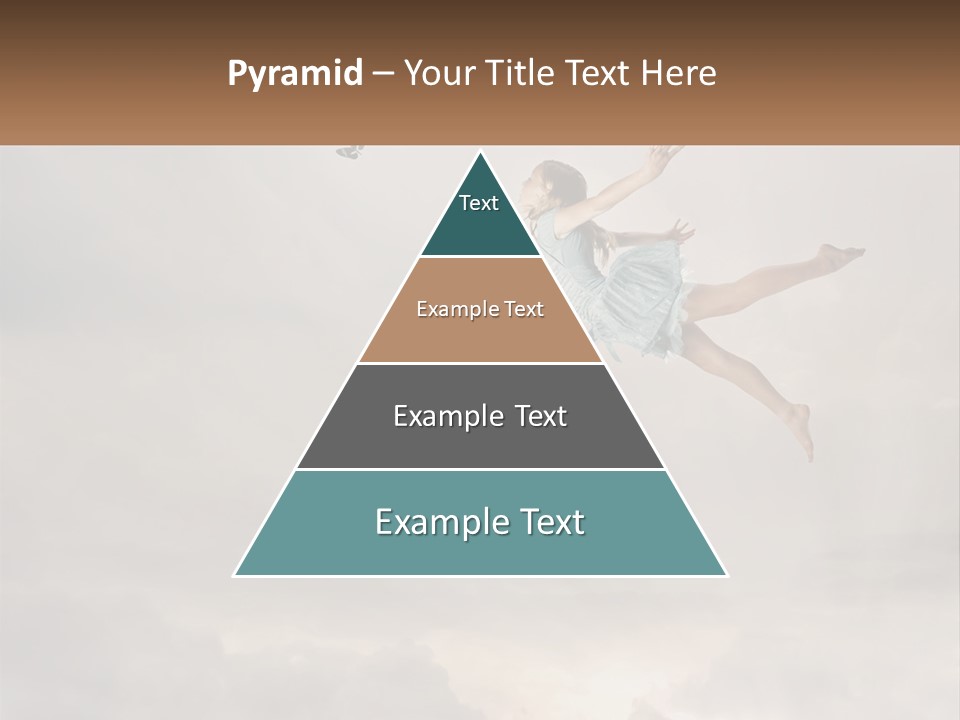 Girl Flying In The Sky PowerPoint Template