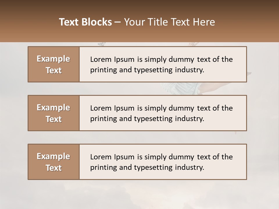 Girl Flying In The Sky PowerPoint Template