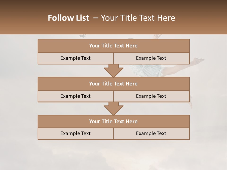 Girl Flying In The Sky PowerPoint Template