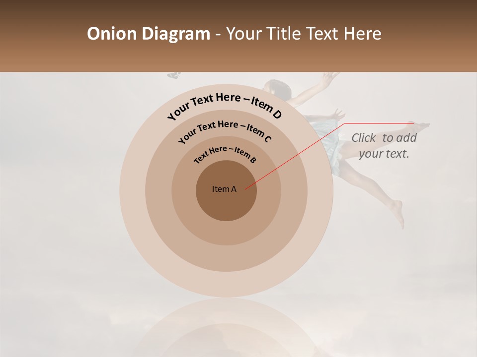 Girl Flying In The Sky PowerPoint Template